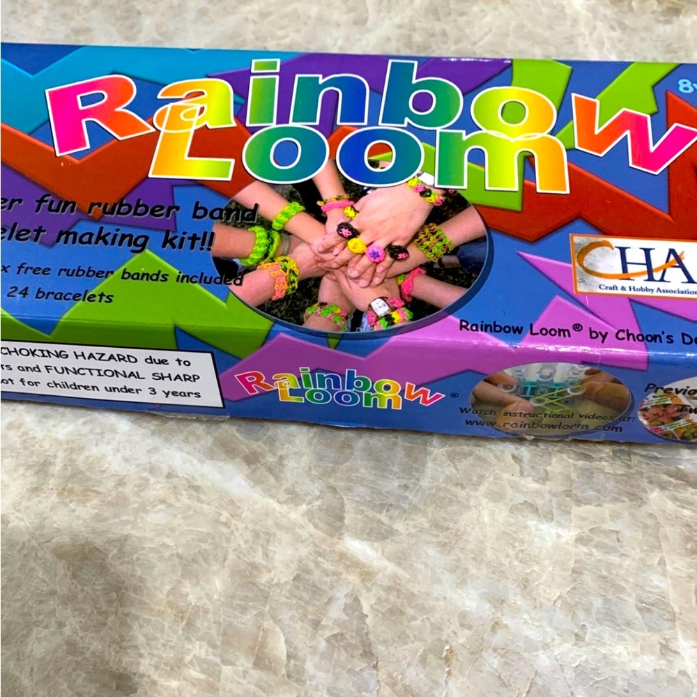 Rainbow Loom rubber band bracelet no loom